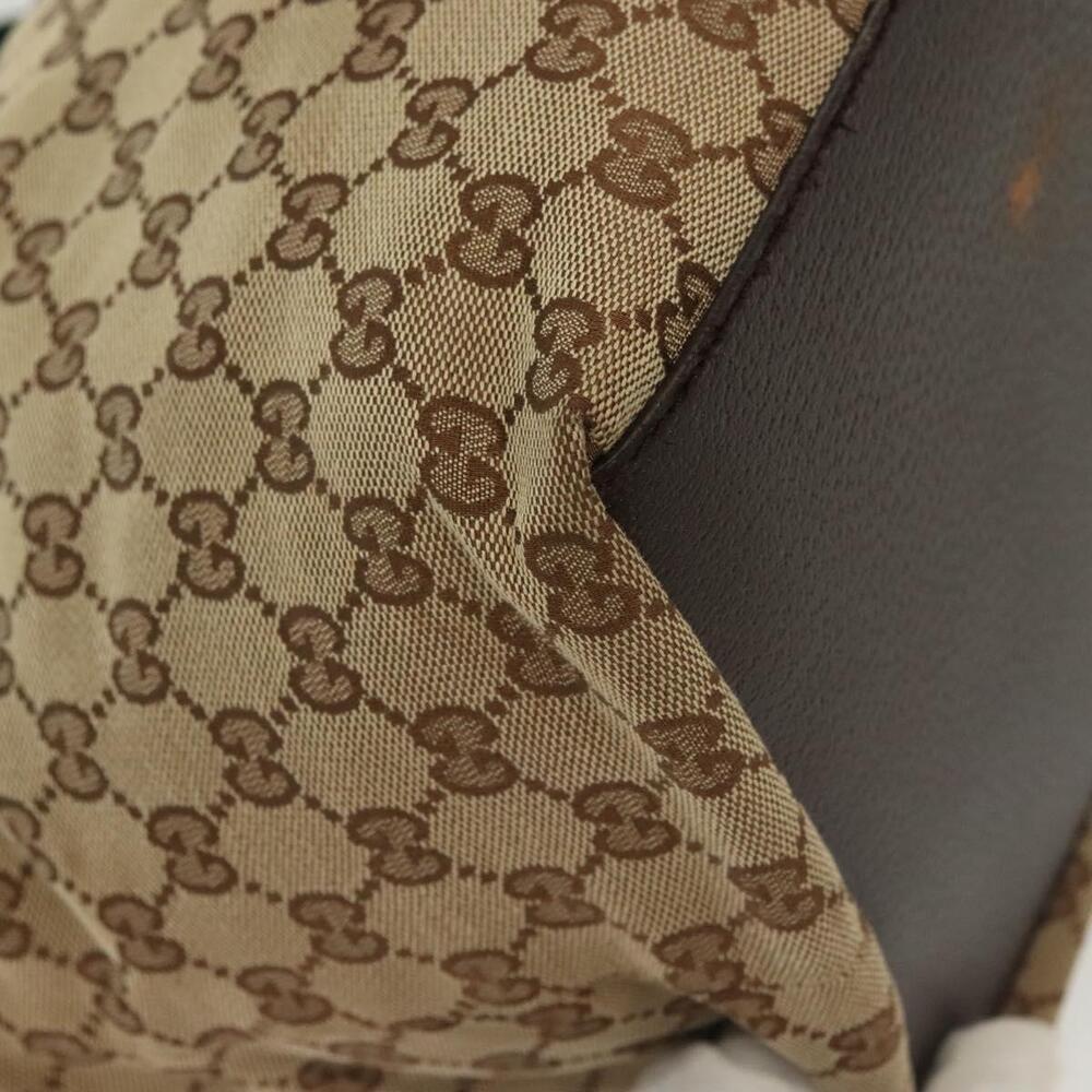 GUCCI GG Canvas Web Sherry Line Tote Bag Beige Green Red - Picture 10 of 16